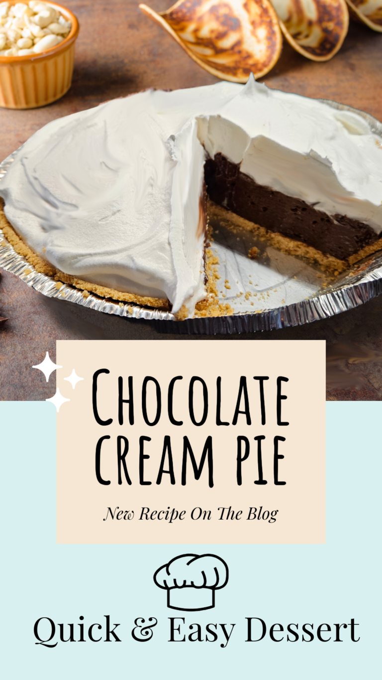 Chocolate pie recipe pin