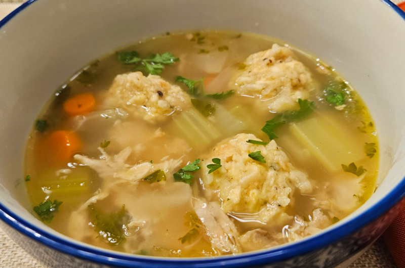 Turkey Soup with Cracker Dumplings