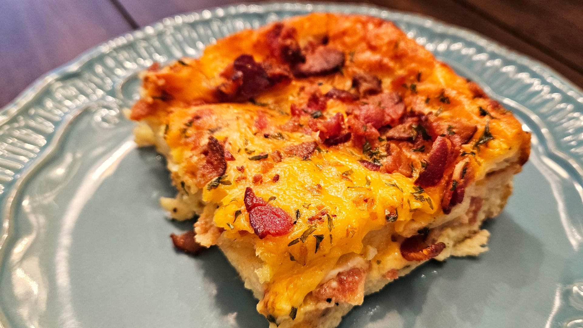 Bacon and Cheese Breakfast Strata