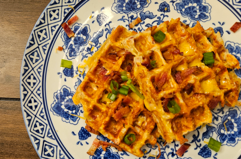 Potato and Bacon Waffles