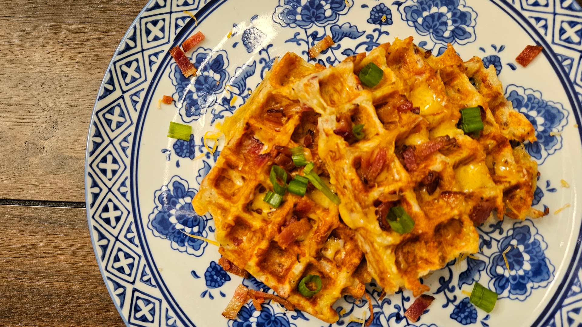 Potato and Bacon Waffles