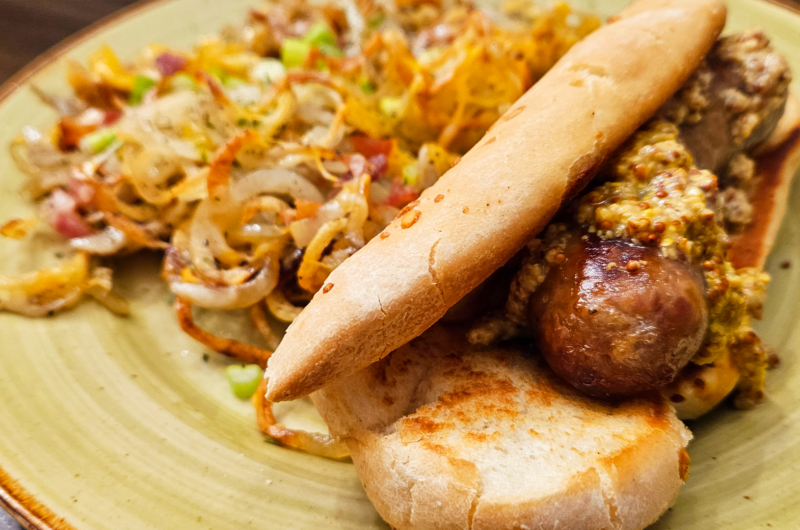 Sheet Pan Brats and Tornado Fries